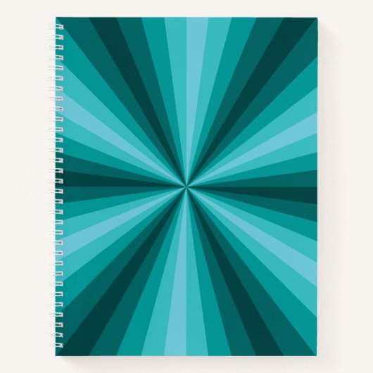 Optische Illusie Aqua Spiraal Notebook Notitieboek (Voorkant)