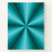 Optische Illusie Aqua Spiraal Notebook Notitieboek (Achterkant)