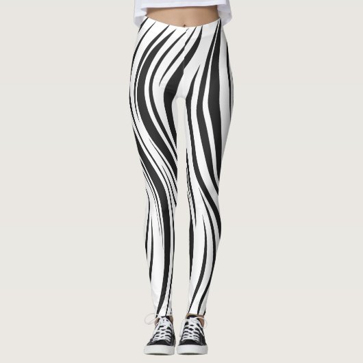 Optische illusie avy gestreepte Leggings (Voorkant)