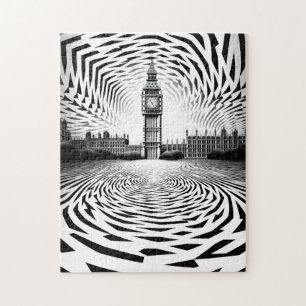 Optische illusie Big Ben puzzel
