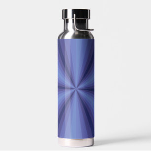 Optische illusie blauw waterfles