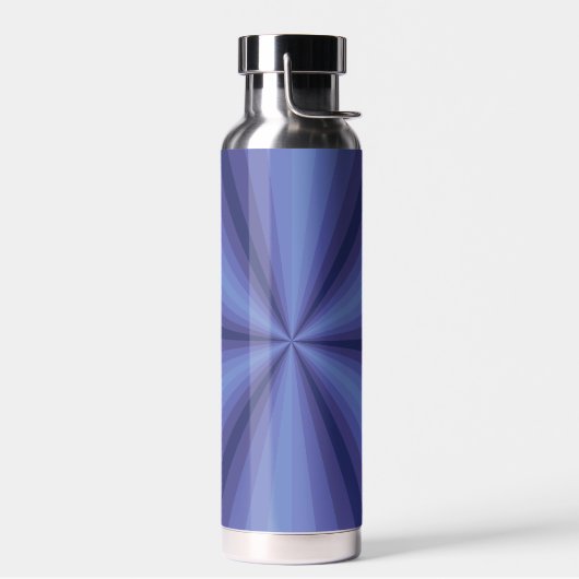 Optische illusie blauw waterfles (Links)