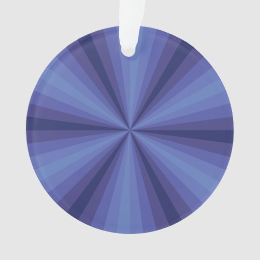 Optische Illusie Blauwe Acryl Kerstbal Ornament (voorkant)