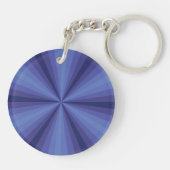 Optische Illusie Blauwe Acryl Sleutelhanger (Achterkant)