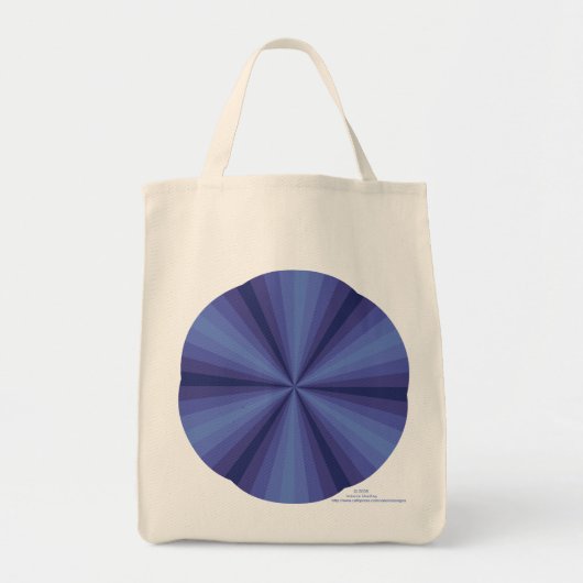 Optische Illusie Blauwe Boodschappentas Tote Bag (Voorkant)