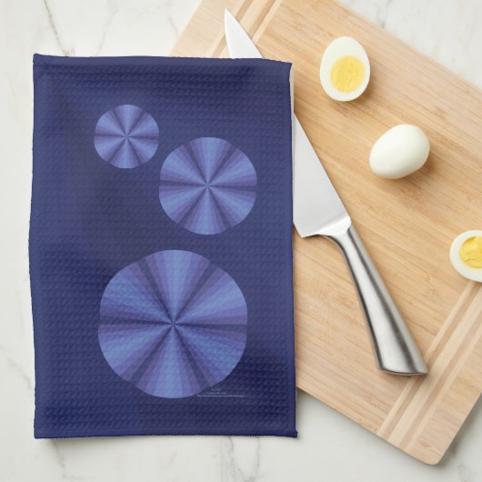 Optische Illusie Blauwe Handdoek (Quarter Fold)