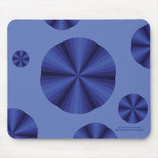 Optische Illusie Blauwe Muismat (Voorkant)