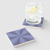 Optische Illusie Blauwe Stenen Onderzetter (Zijkant)