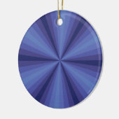 Optische Illusie Blauwe Versiering Keramisch Ornament (Links)