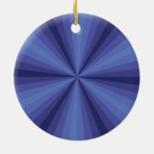 Optische Illusie Blauwe Versiering Keramisch Ornament (Achterkant)