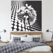 Optische Illusie Cabaret Meisje Gewikkeld Canvas Afdruk (Insitu (Slaapkamer))