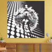 Optische Illusie Cabaret Meisje Gewikkeld Canvas Afdruk (Insitu (Woonkamer))
