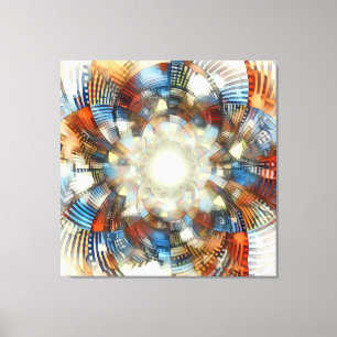 Optische illusie canvas afdruk
