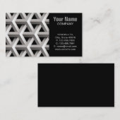 optische illusie chic zwart-wit geometrisch visitekaartje (Voorkant / Achterkant)