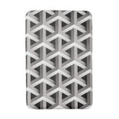 Optische illusie chique zwart grijs geometrisch pa badmat (Voorkant Verticaal)