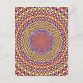 Optische illusie Cirkel Hypnotische regenboog kleu Briefkaart (Voorkant)