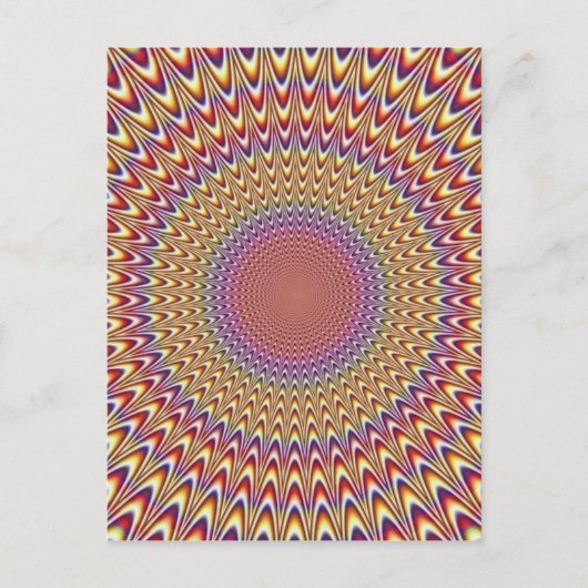 Optische illusie Cirkel Hypnotische regenboog kleu Briefkaart (Voorkant)