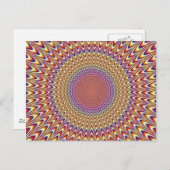 Optische illusie Cirkel Hypnotische regenboog kleu Briefkaart (Voorkant / Achterkant)
