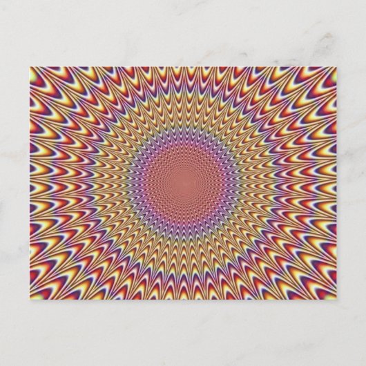 Optische illusie Cirkel Hypnotische regenboog kleu Briefkaart (Voorkant)