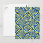 Optische illusie cirkels nieuwheid briefkaart (Voorkant / Achterkant)