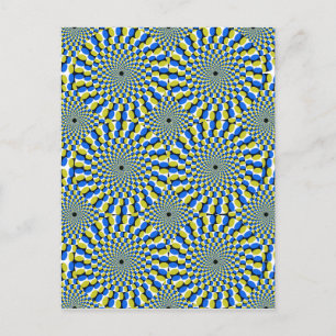 Optische illusie cirkels nieuwheid briefkaart