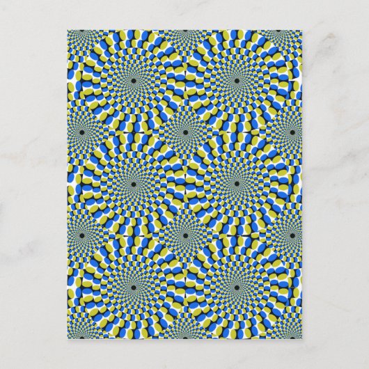 Optische illusie cirkels nieuwheid briefkaart (Voorkant)