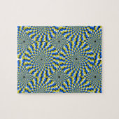 Optische illusie cirkels nieuwheid legpuzzel (Horizontaal)