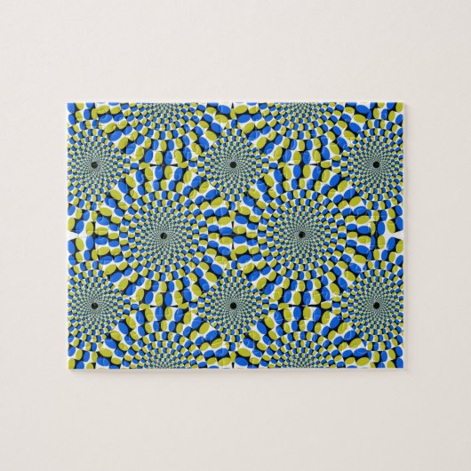 Optische illusie cirkels nieuwheid legpuzzel (Horizontaal)