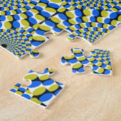 Optische illusie cirkels nieuwheid legpuzzel (Zijkant)