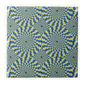 Optische illusie cirkels nieuwheid tegeltje (Voorkant)