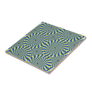 Optische illusie cirkels nieuwheid tegeltje