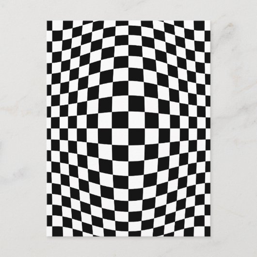 Optische illusie controlebord briefkaart (Voorkant)