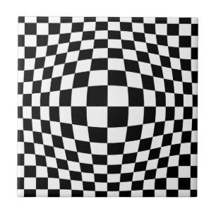 Optische illusie controlebord tegeltje