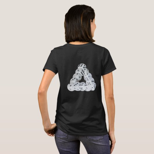 Optische illusie Dice T-shirt (Achterkant volledig)