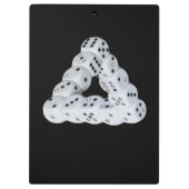 Optische illusie Dobbelsteen Klembord (Achterkant)