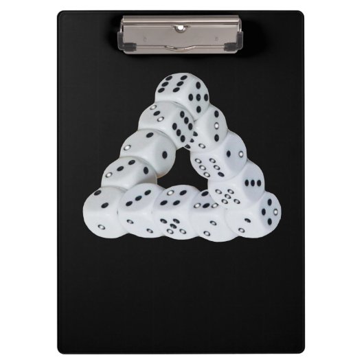 Optische illusie Dobbelsteen Klembord (Voorkant)