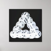 Optische illusie Dobbelsteen Op canvas print (Voorkant)