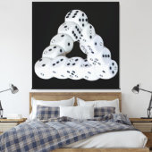 Optische illusie Dobbelsteen Op canvas print (Insitu (Slaapkamer))
