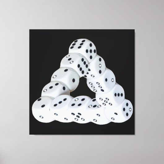 Optische illusie Dobbelstenen Canvasprint Canvas Afdruk (Voorkant)