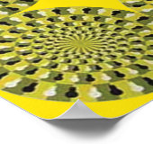 Optische illusie — draaiende wielen poster (Hoek)