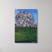 Optische illusie: een bloem groeit in Dolores Park Canvas Afdruk (Voorkant)