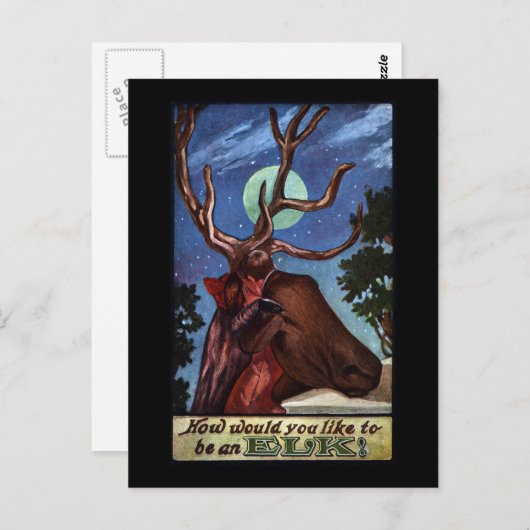 Optische illusie Elk Briefkaart (Voorkant / Achterkant)