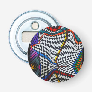 Optische Illusie flesopener Button Flesopener