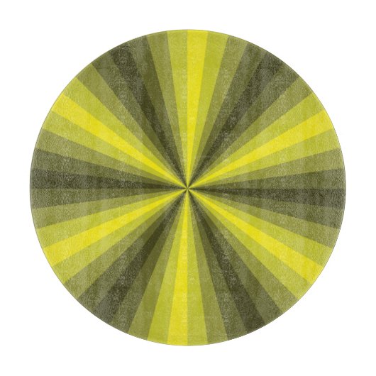 Optische Illusie Geel Glas Snijplank (Voorkant)