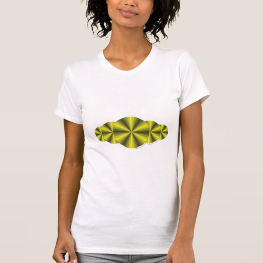 Optische Illusie Geel Vrouwen Licht Shirt (Voorkant)