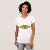 Optische Illusie Geel Vrouwen Licht Shirt (Voorkant volledig)