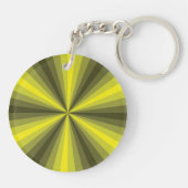 Optische Illusie Gele Acryl Sleutelhanger (Achterkant)