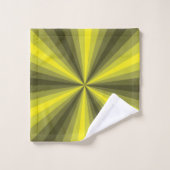 Optische Illusie Gele Badkamer Handdoek Set (Wasdoekje)