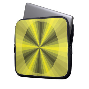 Optische Illusie Gele Laptophoes Laptop Sleeve