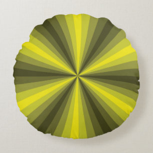 Optische Illusie Gele Ronde Kussen